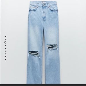 ZARA high rise wide leg jeans